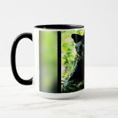 Mug Modèles Big Cat : Panthère noire teintée verte (Gauche)