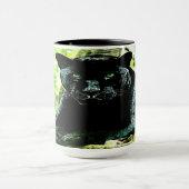 Mug Modèles Big Cat : Panthère noire teintée verte (Centre)