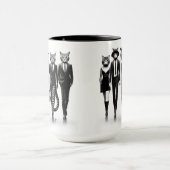 Mug Modèles de piste d'Hep Cat marchant sur le trottoi (Centre)