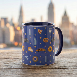 Mug Modèles d'icônes et de monuments modernes de NYC B