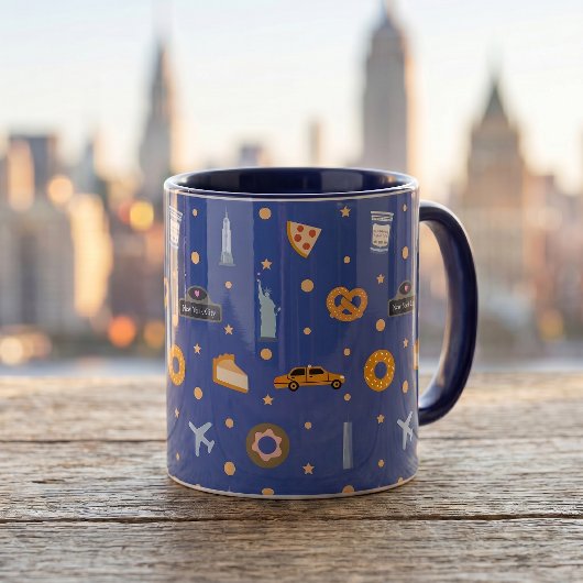 Mug Modèles d'icônes et de monuments modernes de NYC B