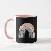 Mug Modem Branché Pastel Rainbow Nom personnalisable (Gauche)