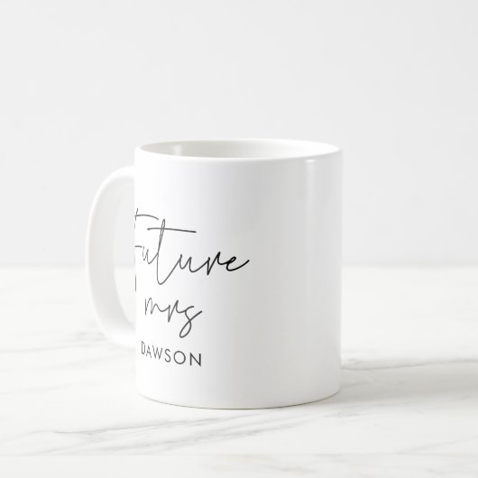 Mug Modenr minimalist Future Mme personnalisée (Devant gauche)