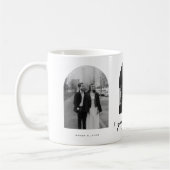 Mug Modern 1st Anniversary Couple 3-Photo Arch (Gauche)