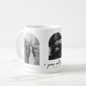 Mug Modern 2 Year Anniversary Couple Photo Arch (Devant gauche)