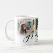 Mug Modern 3 Photo Collage noir Typographie Diplômé (Gauche)