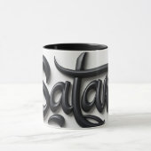 Mug Modern 3D Salam Greeting | Bold Black & White Isla (Centre)