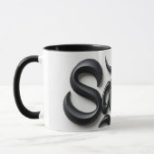 Mug Modern 3D Salam Greeting | Bold Black & White Isla (Gauche)