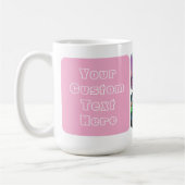 Mug Modern 6 Custom Photo Text Besties Retro Pink (Gauche)