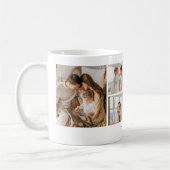 Mug Modern 6-Photo Collage Custom Family Name (Gauche)