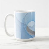 Mug Modern Abstract Blue Gray Fractal Art Graphic (Gauche)