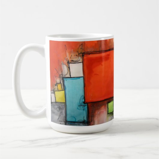 Mug Modern Abstract Geometry (Gauche)