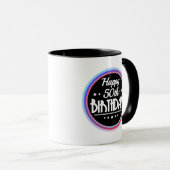 Mug Modern Abstract Happy 50th Birthday (Devant droit)