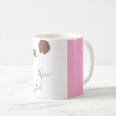Mug Modern Abstract Pink and White Personalized Coffee (Devant droit)