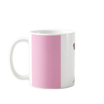 Modern Abstract Pink and White Personalized Coffee