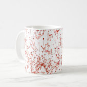 Mug Modern Abstract Red toile Wildflowers on White (Devant gauche)