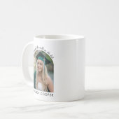 Mug Modern Arched Frame Custom Graduation Photo (Devant gauche)