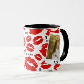 Mug Modern Be My Valentines Lips Couple Photo Initial  (Devant droit)
