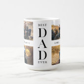 Mug Modern Best Dad Ever Personalized Photo Collage (Centre)