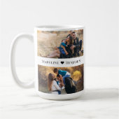 Mug Modern Best Dad Ever Personalized Photo Collage (Gauche)