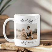 Mug Modern Best Dog Papa Jamais Photo Script manuscrit