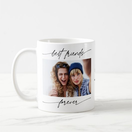 Mug Modern Best Friend Forever Photo Script Typographi (Gauche)