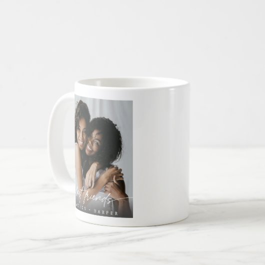 Mug Modern Best Friends BFF Photo Script (Devant gauche)
