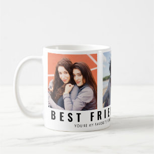 Mug Modern Best Friends Forever BFF 3 Photo Collage