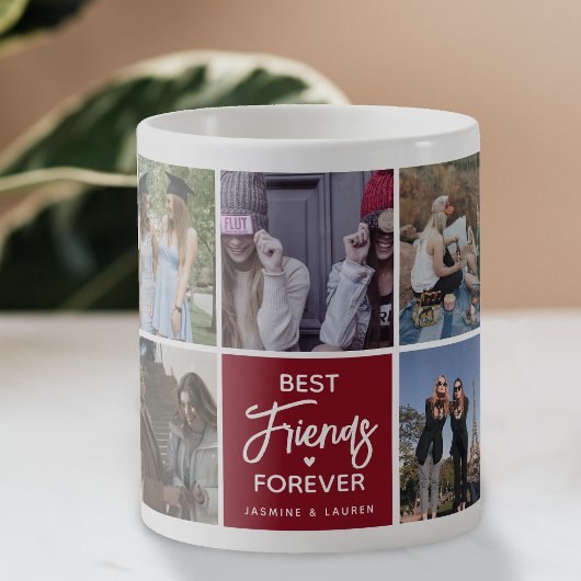 Mug Modern Best Friends Forever Photo Collage