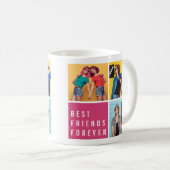 Mug Modern Best Friends Forever Photo Collage (Devant droit)