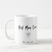 Mug Modern Best Maman Ever & Enfants Nom Script Deux T (Gauche)