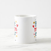 Mug Modern Best Maman Ever & Enfants Nom Script Deux T (Centre)