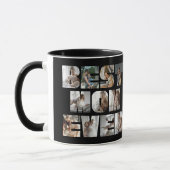 Mug Modern Best Mom Ever 11 Photos Collage noir (Gauche)
