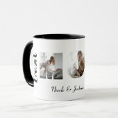 Mug Modern Best Mom Ever 3 Photos Collage Blanc (Devant gauche)