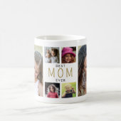 Mug Modern Best mom Ever 6 Photo Collage White (Centre)