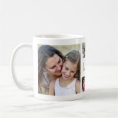 Mug Modern Best mom Ever 6 Photo Collage White (Gauche)