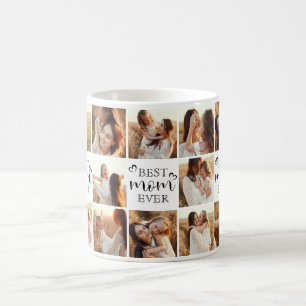 Mug Modern Best Mom Ever Multi Photo Collage de conser