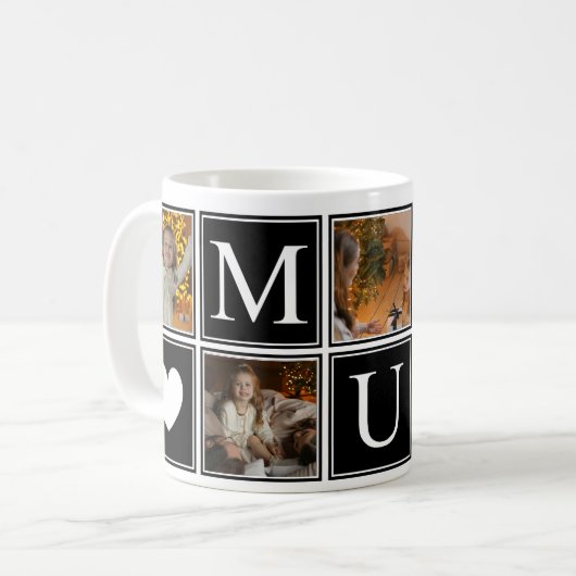 Mug Modern Best Mum Monogram (Devant gauche)