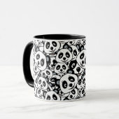 Mug Modern Black and White Cute Panda Bear Pattern (Devant gauche)
