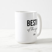 Mug Modern Black Typography Simple Personalized Bestie (Devant droit)