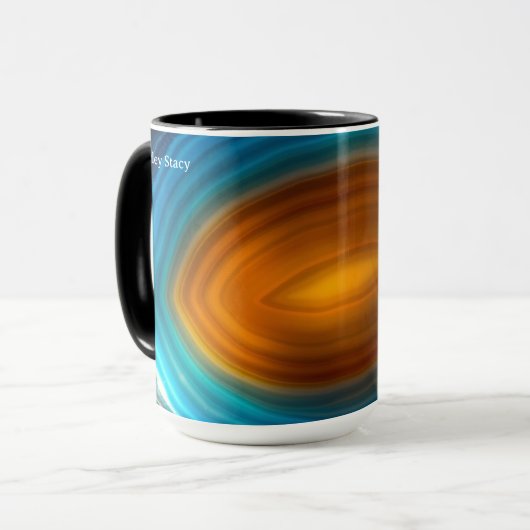 Mug Modern Blue Agate Slice Gold (Devant gauche)