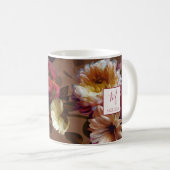 Mug Modern Bold Rustic Floral | Monogram Gift (Devant droit)