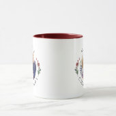 Mug Modern Botanical Wreath Photo Christmas (Centre)