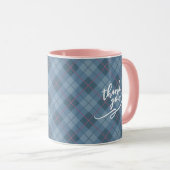 Mug Modern Checker Pattern thank you gift (Devant droit)