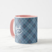 Mug Modern Checker Pattern thank you gift (Devant gauche)