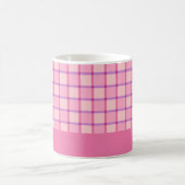 Mug Modern Checker Pink Purple Personalized (Centre)