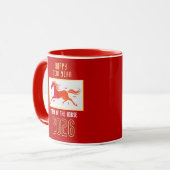 Mug Modern Chinese Fire Horse New Year 2026 (Devant gauche)