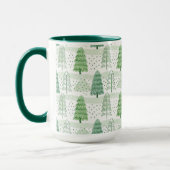 Mug Modern Christmas Trees Pattern (Gauche)