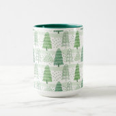 Mug Modern Christmas Trees Pattern (Centre)