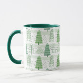 Mug Modern Christmas Trees Pattern (Gauche)